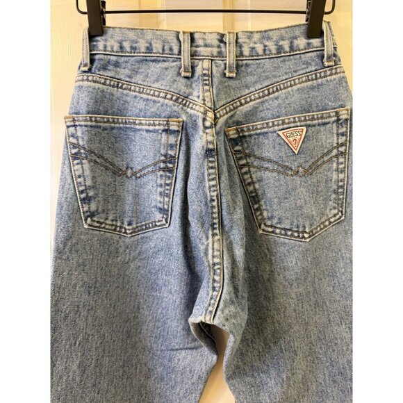 Guess Vintage Women’s Light Wash Blue Jeans Waist 27 Style 1040 LG 100% Cotton - Picture 1 of 13